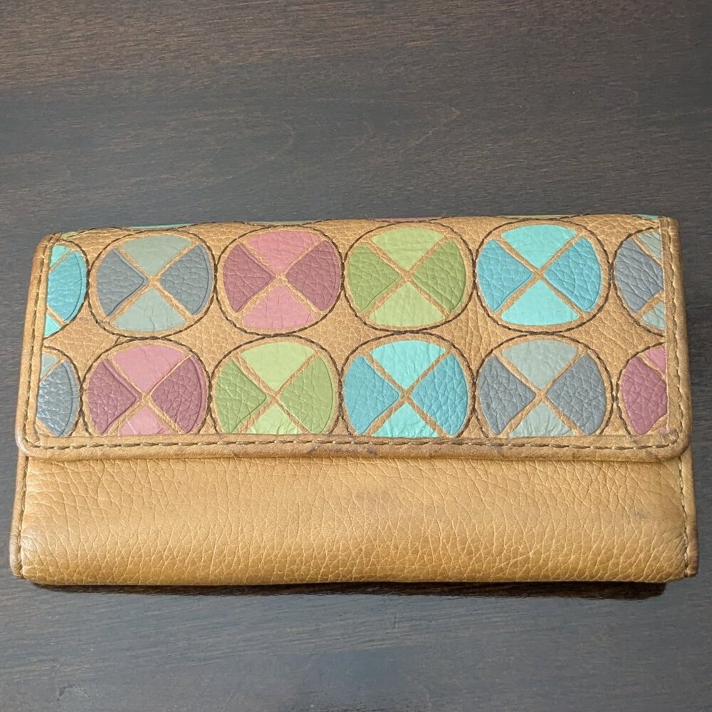 FOSSIL LONG LIVE VINTAGE BROWN LEATHER WALLET/PURSE